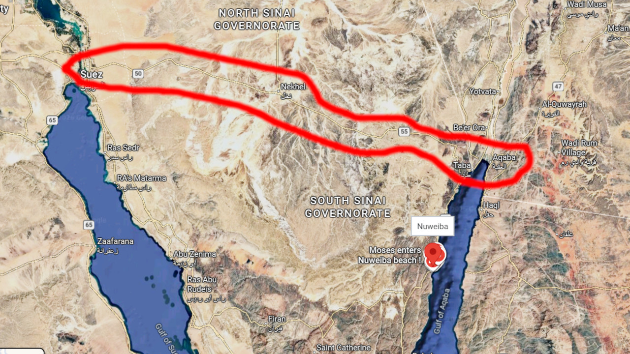 从埃及到米甸的常规之路