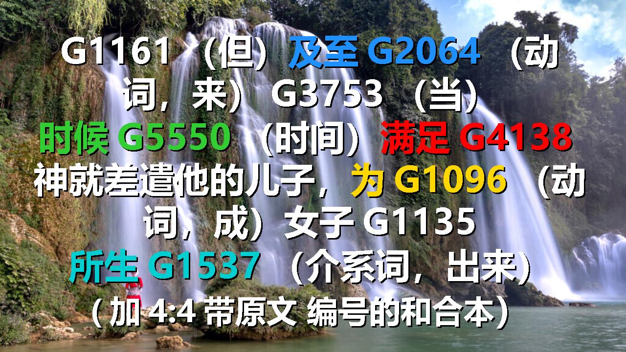 基督的丰盛（10）：从加 4:4 的原文视角看何为「时间的丰满」
